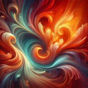 Pintura abstracta de colores vibrantes