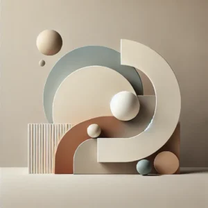 Escultura geométrica decorativa