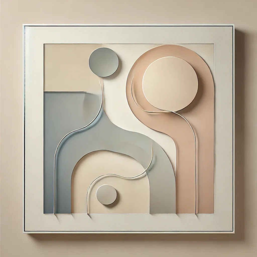 Cuadro abstracto en relieve