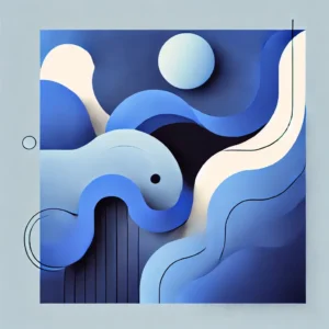 Cuadro abstracto azul